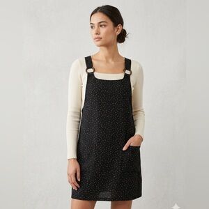 Black Polka Dot Pinafore Dress